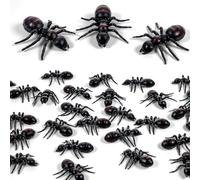 30 formiche grandi in plastica, formiche nere realistiche da 4,1 cm, insetti finti in plastica nera, per scherzi di Halloween, decorazioni per feste, articoli di scena per il pesce d'aprile