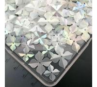 30 g 10 mm 20 mm Windmill Tetrafolium paillettes opache sciolte per cucito, scarpe, cappelli, fai da te per bambini, accessori artigianali all'ingrosso - Mix bianco opaco - 30 g