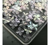 30 g 10 mm 20 mm Windmill Tetrafolium paillettes opache sciolte per cucito, scarpe, cappelli, fai da te per bambini, accessori artigianali all'ingrosso - 10 mm viola opaco S - 30 g