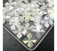 30 g 10 mm 20 mm Windmill Tetrafolium paillettes opache sciolte per cucito, scarpe, cappelli, fai da te per bambini, accessori artigianali all'ingrosso - 20 mm bianco opaco B - 30 g