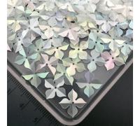 30 g 10 mm 20 mm Windmill Tetrafolium paillettes opache sciolte per cucito, scarpe, cappelli, fai da te per bambini, accessori artigianali all'ingrosso - 10 mm bianco opaco S - 30 g