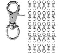 30 ganci girevoli resistenti, clip a molla in metallo con chiusura a grilletto, chiusura a scatto per animali domestici, chiavi e artigianato