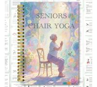 30 giorni sedia yoga libro guida per principianti, 60 esercizi mirati per la perdita di peso e migliore flessibilità, manuale fitness rilegato a spirale per anziani, 14 x 21 cm, H