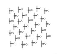 30 girelle a 3 vie, dimensioni da 24 mm a 9 mm, confezione multipla | Elettroplaccato, resistente, rivestimento antiruggine, costruzione, uso intensivo