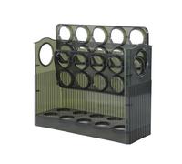 30 Grids Egg Storage Box with Handle, Large Capacity Refrigerator Organizer for Kitchen, Trasparente Stackable Tray Contenitore & Fridge Door Holder (Green PET)