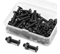 (30 Gruppi) Set di Bulloni e Dadi a Brugola M5 x 16 mm Acciaio Inossidabile 304 Ossido Nero, Bulloni Per Mobili, Viti di Fissaggio Per Mobili