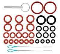 30 guarnizioni per macchina da caffè automatica, anelli di tenuta, con anello ovale e 2 spazzole per la pulizia, per macchina da caffè, valvola di scarico