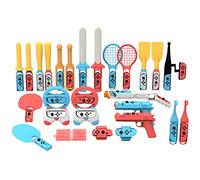 30 in 1 Switch Sport Set di Accessori Bundle Compatibile per Switch/OLED NS Sports per Giochi Interattivi in Famiglia (impugnatura del controller, pistola da gioco, volante, racchetta da tennis)