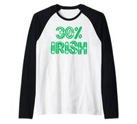 30% Irlandesi Trenta 30% per Cento Irlanda Uomini Donne & Bambini Maglia con Maniche Raglan