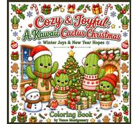 30 Kawaii Cactus Coloring Pages: Cozy & Joyful: A Kawaii Cactus Christmas Winter Joys & Cactus Holidays