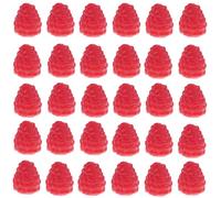30 lamponi Artificiali realistici in plastica Lampone, Simulazione di Frutta Modello di pianta Finta Campione Decorativo Realistico Ornamento Alimentare per Fotografia puntello Strumento (Rosso)