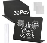 30 Lavagnette Cancellabili - Cartellini Prezzi 100X75Mm a Forma Di L, Lavagna Co