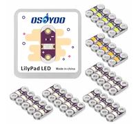 30 LED Lilypad rosa/rosso/giallo/bianco/blu/verde per Arduino e Raspberry Pi Microcontroller