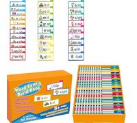 30 Leggere e rima Flip Books, Famiglie di parole, Flashcards alfabeto fonetica, Flashcards ABC, Studio per leggere con schede fonetiche, Adatto per giochi di studio educativi (1pcs)
