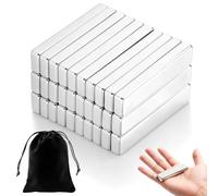 30 magneti magnetici forti grandi, al neodimio, extra forti, 40 x 10 x 3 mm, autoadesivi mini magneti, rettangolari, per frigoriferi e organizzazione dell'ufficio