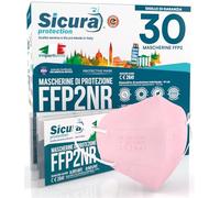 30 Mascherine FFP2 ROSA Certificate CE SICURA Protection BFE ≥99% Made in Italy Mascherina ffp2 vera Marcatura EFFETTO PULITO sigillata
