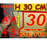 30 METRI A 30 CM DI PELLICOLA ADESIVA X PLASTIFICARE LUCIDA PROTETTIVA X A4