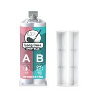 30 min in resina epossidica, 60 ml, extra dura per mazza da golf in resina epossidica, adatta per tutte le teste di racchetta, driver, putter e ferro, compatibile con aste in grafite e acciaio (lunga