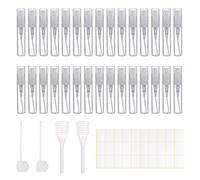 30 mini flaconi spray da 3 ml con contagocce, dispenser e adesivi per etichette, bottiglia dispenser trasparente, nebulizzatore portatile ricaricabile per lozioni, profumi, ecc.