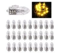 30 mini luci a LED, per palloncini a LED, luce bianca calda, mini lanterna di carta con batteria, luci a LED, per feste di compleanno, matrimonio, Halloween, decorazioni natalizie