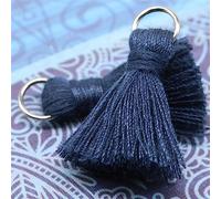 30 mini nappine colorate da 2 cm, con nappe decorative, nappe decorative per fai da te (blu navy)