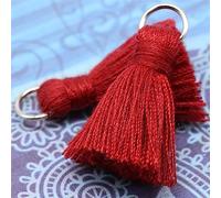 30 mini nappine colorate da 2 cm, con nappe decorative, nappe decorative per fai da te (vino rosso)
