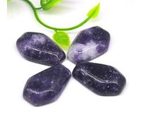 30 mm Mini Ataúd Estatua Piedra Natural Curación Cristales Ágata Tallada Artesanía Regalo Habitación Decoración Reiki Gem Diy Joyería Collar Colgante-Lilla Lepidolita, 10 pezzi