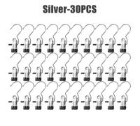 30 Mollette Inox Gancio Portatile Vestiti Clip Organizzatore Guardaroba