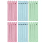 30 Mollette per alimenti da cucina,Lunghe 15 centimetri, 3 colori, comode per chiudere vari tipi di confezioni alimentari， Assicurano la freschezza di caramelle, patatine e snack（Verde, rosa, blu）
