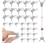 30 morsetti per perline per la creazione di gioielli, fermi per perline, bracciali, strumenti per evitare che le perline cadano, mini morsetti a molla per braccialetti fai da te