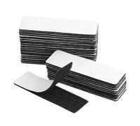 30 nastri biadesivi con velcro, 10,2 x 3 cm, retro autoadesivo, resistenti, riutilizzabili, per montaggio da parete in interni ed esterni (nero)