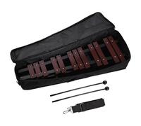 30 Note Pieghevoli Glockenspiel Xilofono Telaio in Legno Strumento a Percussione a Percussione con Sacca da Trasporto 2 Mazze per Principianti (Caffè)