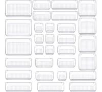 30 Organizer per Cassetti Trasparente Con Scatola,4 Dimensioni Organizzatore per