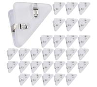 30 Pack Transparent Triangle Clips - Acrylic Corner Paper Clamps