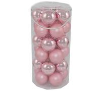 30 palline a sfera in vetro soffiato in rosa cm6 decorazione per albero di natal