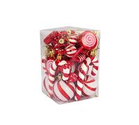 30 Palline Di Lecca-lecca A Forma Di Bastoncino Di Zucchero Natalizio Per