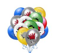 30 palloncini decorativi per feste di compleanno a tema supereroi, 30,5 cm, in lattice, rosso, blu, nero, per bambini e ragazzi, accessori per feste di compleanno a tema