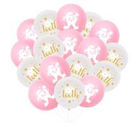 30 palloncini rosa per i denti del primo dente, palloncini per feste con denti sorridenti, decorazioni per primi denti, feste di laurea, proteggere i denti, feste, baby shower, metà compleanno, rosa e