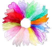 30 panni da giocoliere, da ballo, in chiffon, colorati, per giocoliere, da ballo, da ginnastica, per feste, 60 cm