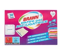 30 Panni Profumati per Asciugatrice - Con Ammorbidente - Formula Anti-Pelucchi - Morbidezza e Freschezza per il Bucato - Profumo Fresco Fiorito - Brawn