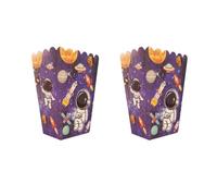 30 Pcs astronauti Scatole Pop Corn feste, Contenitore Porta Alimenti Compleanno, Sacchetti di Caramelle Popcorn per Graduation, Porta Patatine Pop Corn
