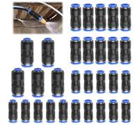 30 PCS Attacchi Rapidi Aria Compressa,4-8, 6-8, 8-10, 6-12mm Raccordi Aria Compressa,Pneumatic Dritto Riduzione Spingere per Collegare Adattatore zum Anschließen von Anschlüssen, Pneumatische