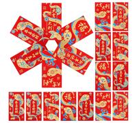 30 PCS Buste Da Lettera Rosse Per Soldi Pacchetti Rossi Tasca Rossa