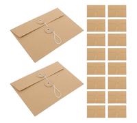 30 Pcs Cartella Portadocumenti Kraft Libretto Borsa Busta Mini Buste