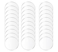 30 Pcs Clear Acrylic Circle Sheets Round Disc Thickness 2Mm Suitable for Craft Decorating DIY Art Project Supplies,Diameter 40mm(Diameter 50mm)