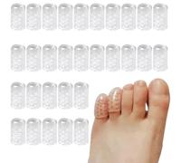 30 pcs Copridita Traspiranti Puntali in Silicone, Protezioni per le dita dei piedi, Silicone di copridita antifrizione, Cappucci Copri Piedi Elastici Per Prevenire Vesciche, Attrito Antidolorifico