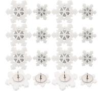30 Pcs Fiocchi Di Neve Spille Natalizie Spingere Perno Puntine Da Disegno