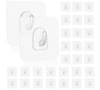 30 Pcs Ganci Chiari Gancio Trasparente Adesivo Autoadesivi in plastica