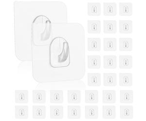 30 Pcs Gancio Per Porta Appeso Adesivi Senza Soluzione Di Continuità plastica