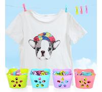 30 Pcs Mollette Per Panni in Plastica Clip Abiti Antivento Immagine Sospesa